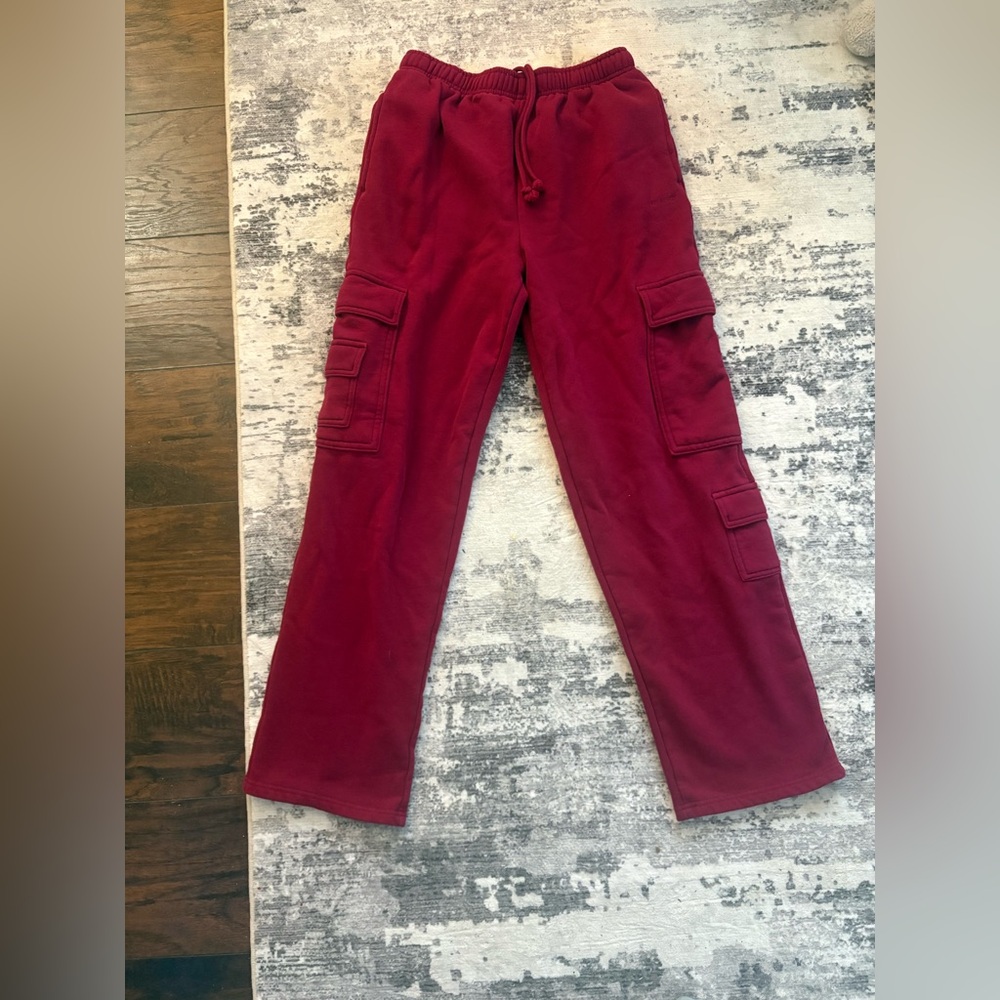 Garage women’s Cargo Sweatpants in Wine Red